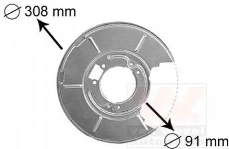 Захист гальмівного диска BMW E36,E46 Rear Left Van Wezel 0646373 (фото 1)