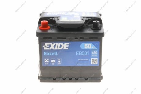 Акумуляторна батарея 50Ah/450A (207x175x190/+L/B13) Excell EXIDE EB501