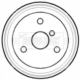 BORG&BECK Гальмiвнi барабани заднiй BORG & BECK BBR7118