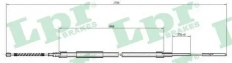 Трос ручного гальма LPR C0954B