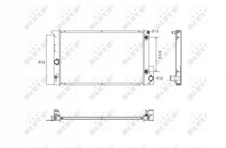 Радіатор охолодження Toyota Corolla 1.6 06-14 NRF 53766 (фото 1)