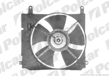 Вентилятор радіатора (в зборі)Daewoo Lanos Polcar 291223W2 (фото 1)