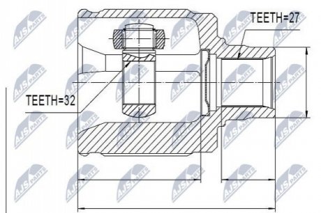 ШРКШ внутр. лів. Honda Accord IV,V 2,0i 16V Nty NPW-HD-019