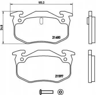 Гальмiвнi колодки дисковi BREMBO P68018