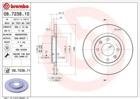 BM BREMBO 08.7238.10