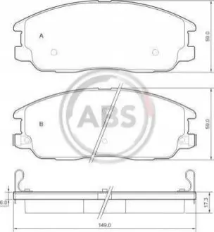 Гальмiвнi колодки дисковi ABS A.B.S. 37566