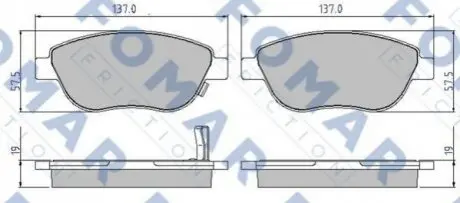 Колодки гальмівні дискові FOMAR FO 827581