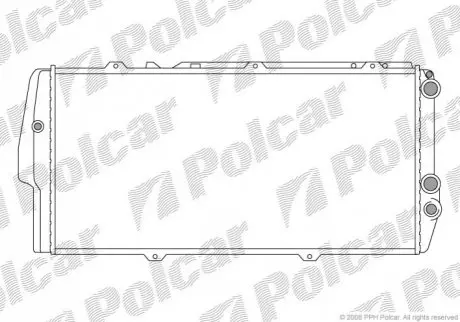 Радіатори охолодження 100 82-90 Polcar 131508A3
