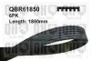Ремiнь клиновий 6PK#1850 QH QUINTON HAZELL QBR61850 (фото 1)