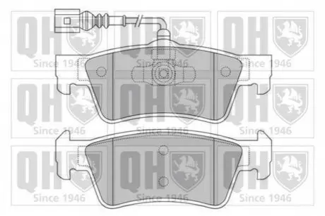 Гальмiвнi колодки дисковi QH QUINTON HAZELL BP1567
