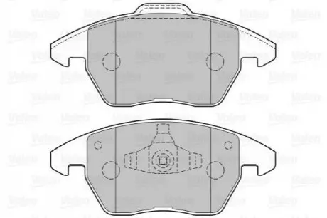 Гальмівні колодки дискові CITROEN/PEUGEOT C4/207/208/3008/307/308/RCZ "1,6-2,0 "F "03>> Valeo 301715