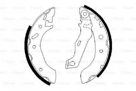 FORD щоки гальмівні FIESTA,KA,PUMA 96- (180*32) BOSCH 0986487553