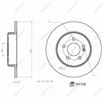 FEBI DB диск гальмівний задній W205 FEBI FEBI BILSTEIN 107726