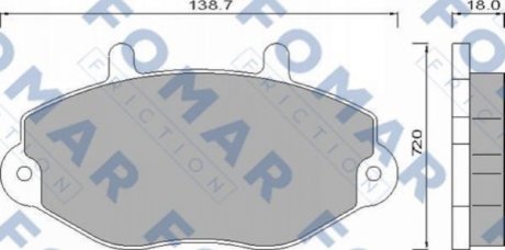 Колодки гальмівні дискові FOMAR FO 486481