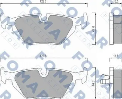 Колодки гальмівні дискові FOMAR FO 469881