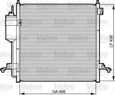 Конденсатор кондиціонера MITSUBISHI L200 Valeo 814214