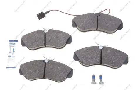 Колодки гальмівні (передні) Fiat Ducato/Citroen Jumper/Peugeot Boxer 94-02 (+датчики L=300mm) ICER 141054-203