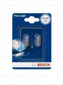 Автолампа W1.2W 12V 1.2W W2x4.6d Pure Light (BL/к-кт 2шт.) 1 987 301 024 BOSCH 1987301024 (фото 1)