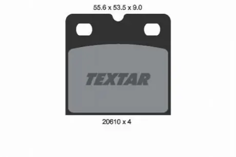 Колодки гальмівні (задні) Tesla Model S/X 13- (Brembo) TEXTAR 2061005