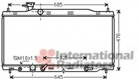 Радіатор охолодження CR-V 20i AT 06- Van Wezel 25002226