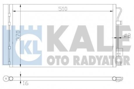 KALE HYUNDAI Радіатор кондиціонера (конденсатор) Solaris IV, Accent, Kia Rio III 10- Kale Oto radyator 380200 (фото 1)
