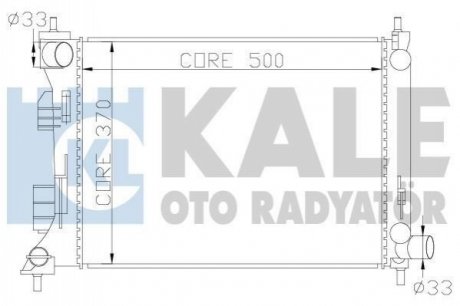 KALE HYUNDAI Радіатор охолодження i20, Solaris, Veloster, Kia Rio III 1.25/1.6 10- Kale Oto radyator 342285 (фото 1)