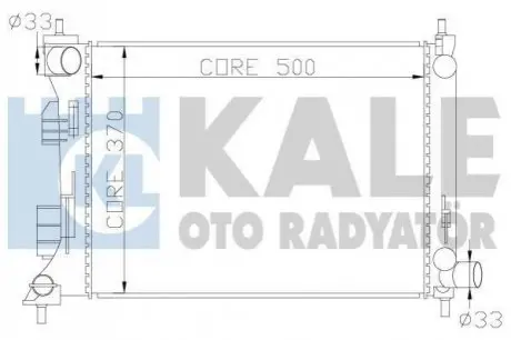 KALE HYUNDAI Радіатор охолодження i20, Solaris, Veloster, Kia Rio III 1.25/1.6 10- Kale Oto radyator 342285