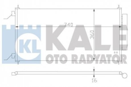 KALE HONDA Радіатор кондиціонера (конденсатор) з осушувачем CR-V III 2.4 06- Kale Oto radyator 380700 (фото 1)