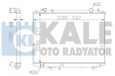 KALE FORD Радіатор охолодження двиг. Ranger, Mazda BT-50 2.5D/3.0TDCi 99- Kale Oto radyator 356200