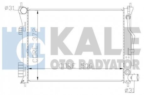 KALE HYUNDAI радіатор охолодження i20,Solaris,Kia Rio III 1.25/1.6 08- Kale Oto radyator 342280 (фото 1)