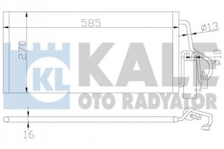 KALE OPEL Радіатор кондиціонера (конденсатор) Combo Tour, Corsa C Kale Oto radyator 342915