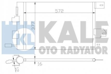 KALE OPEL Радіатор кондиціонера (конденсатор) Astra G, Zafira A Kale Oto radyator 393300