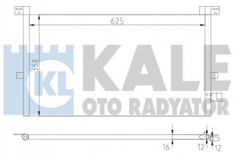 KALE FORD Радіатор кондиціонера (конденсатор) Mondeo III 02- Kale Oto radyator 378700