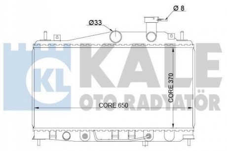 KALE HYUNDAI радіатор охолодження Accent II,III 1.4/1.6 05- Kale Oto radyator 357900 (фото 1)