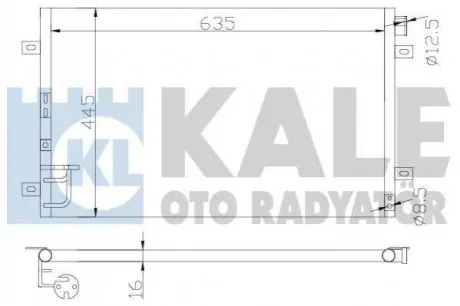KALE KIA Радіатор кондиціонера (конденсатор) Sorento I 02- Kale Oto radyator 343115