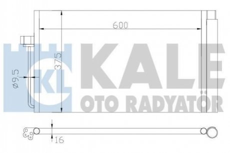 KALE BMW Радіатор кондиціонера (конденсатор) 5 E60,7 E65 Kale Oto radyator 343070 (фото 1)
