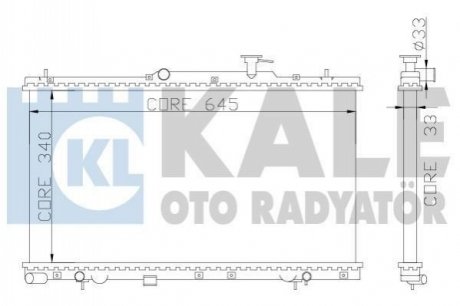 KALE HYUNDAI радіатор охолодження Accent II 1.3/1.5 00- Kale Oto radyator 369000 (фото 1)