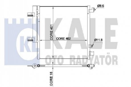 KALE CHEVROLET радіатор кондиціонера Spark 1.0/1.2 10- Kale Oto radyator 342515