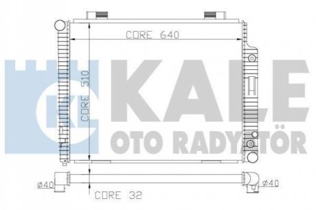 KALE DB Радіатор охолодження двиг. W210 2.0/3.2 95- Kale Oto radyator 360500