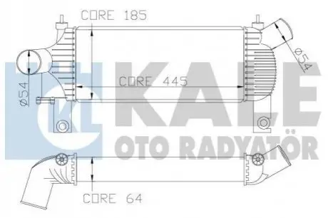 KALE NISSAN Интеркулер Navara,Pathfinder 2.5dCi 05- Kale Oto radyator 342355