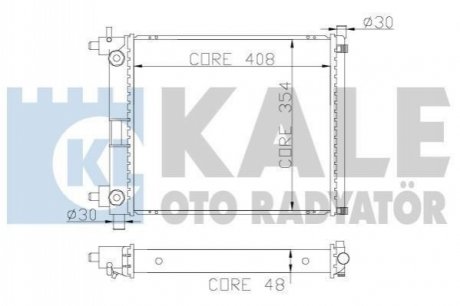 KALE TOYOTA радіатор охолодження Yaris 1.3/1.5 99- Kale Oto radyator 365900 (фото 1)