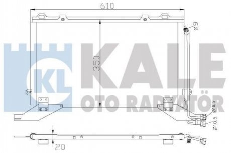 KALE DB Радіатор кондиціонера (конденсатор) W210 Kale Oto radyator 343045 (фото 1)
