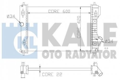 KALE CHEVROLET Радіатор охолодження двиг. Aveo Kale Oto radyator 355000 (фото 1)