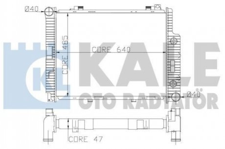 KALE DB Радіатор охолодження W210 2.9TD 96- Kale Oto radyator 361600