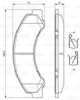 Гальмівні колодки дискові BOSCH 0986494677 (фото 1)