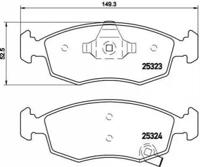 Гальмівні колодки дискові BREMBO P11 031