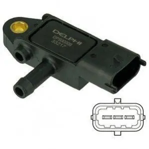 Датчик тиску вихлопних газів Opel Astra H/Corsa D 1.7-1.9CDTI 05- Delphi DPS00009 (фото 1)