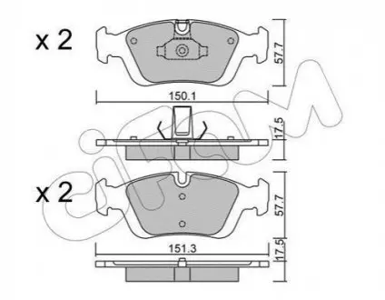 BMW Гальмівні колодки передн. 3 (E46), Z3 Roadster (E36), Z4 Roadster (E85) CIFAM 822-312-0