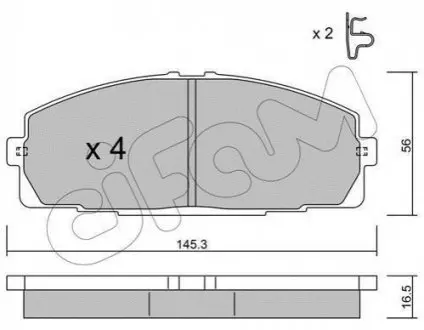TOYOTA Тормозные колодки передн.Hiace III,IV 89-06 CIFAM 822-434-0