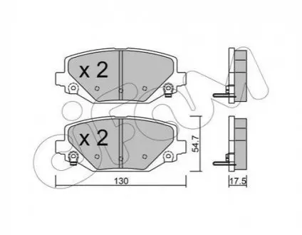 Тормозные колодки задн. Chrysler Grand Voyager CIFAM 822-947-0